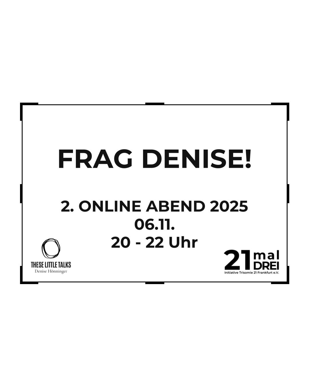 Zweiter Online-Abend "Frag Denise" 2025 - Logopädie, Wahrnehmung, Verhalten