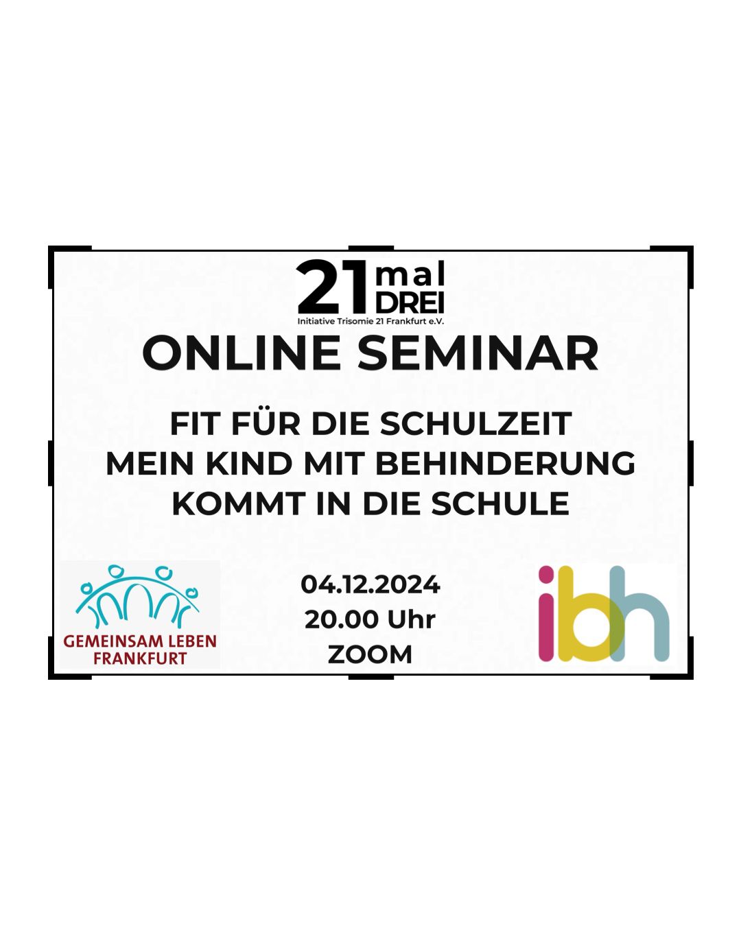 Online Seminar "Fit für die Schulzeit"