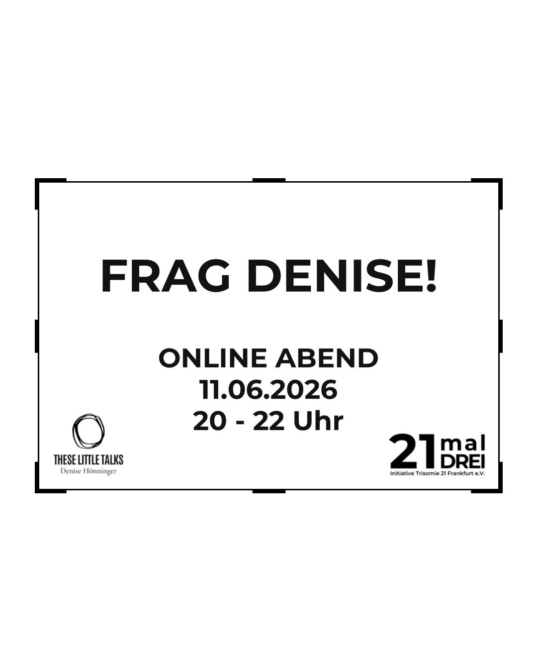 Zweiter Online-Abend "Frag Denise" 2026 - Logopädie, Wahrnehmung, Verhalten