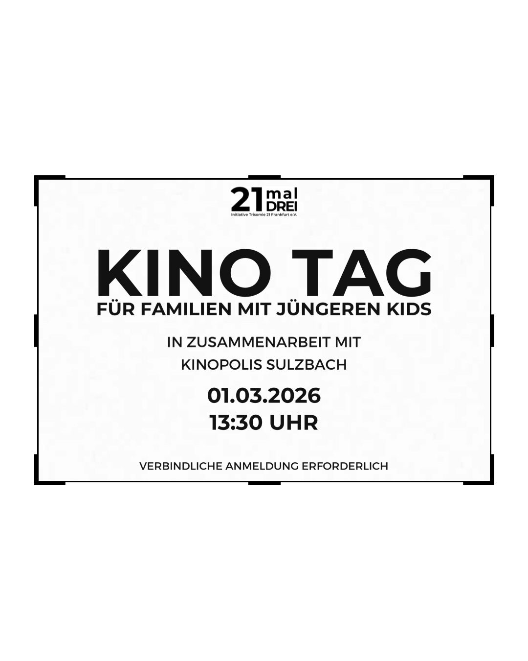 Kino Tag - für Familien mit jüngeren Kids