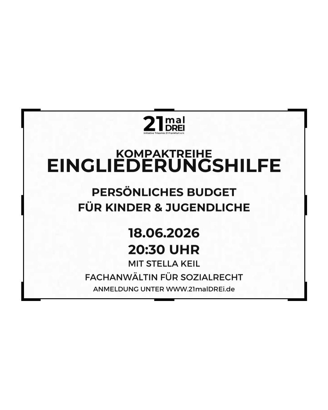 Seminarreihe Eingliederungshilfe: Persönliches Budget