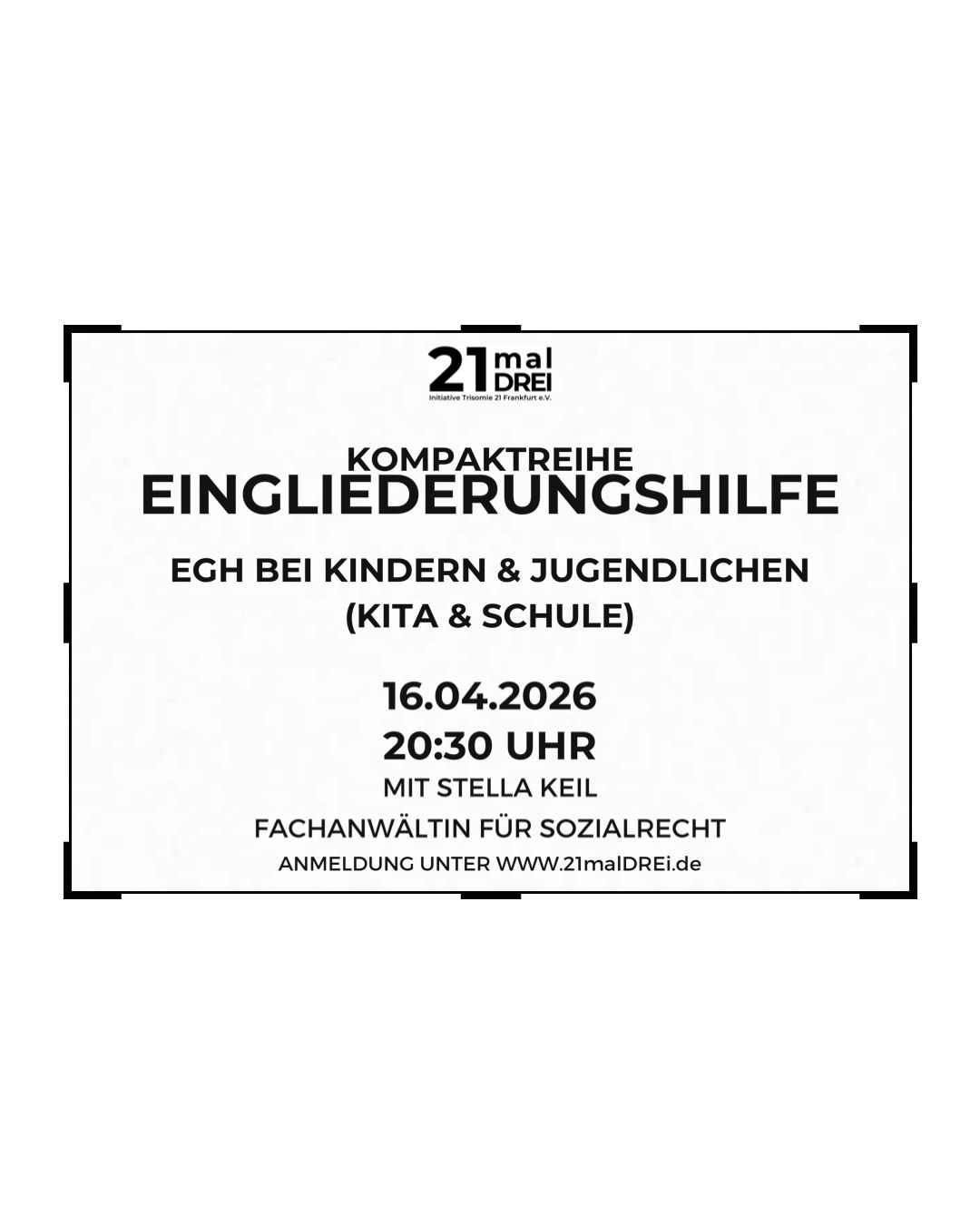 Seminarreihe Eingliederungshilfe: Eingliederungshilfe bei Kindern und Jugendlichen