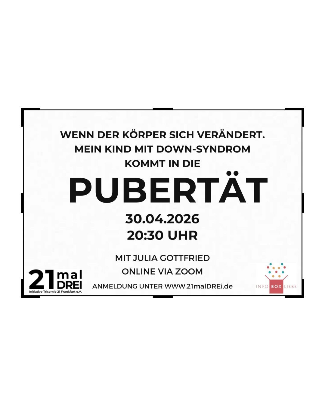 SEMINAR: PUBERTÄT – WENN DER KÖRPER SICH VERÄNDERT