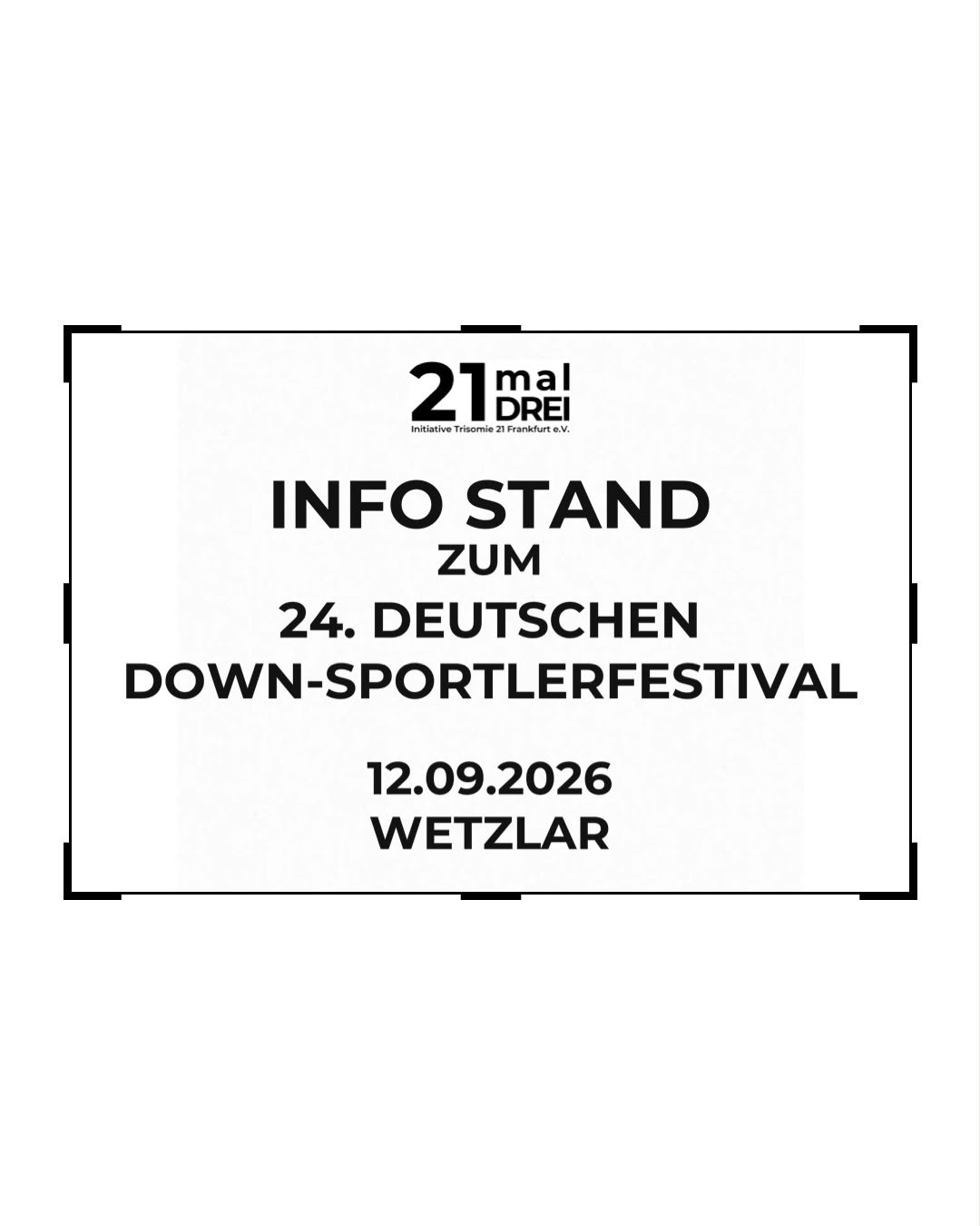Info Stand zum 24. Deutschen Down-Sportfestival